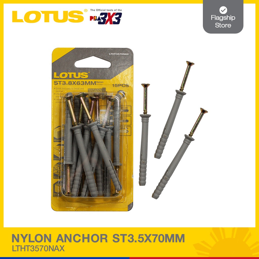 LOTUS NYLON ANCHOR ST3.5X70MM LTHT3570NAX – Lotus Tools Philippines