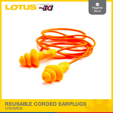 LOTUS REUSABLE CORDED EARPLUGS LTSX6RCE