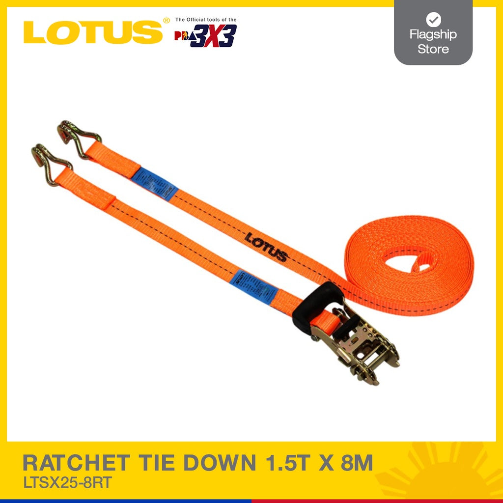 LOTUS RATCHET TIE DOWNS 1.5T X 8M LTSX258RT Lotus Tools Philippines