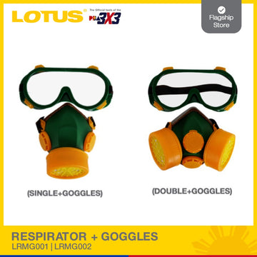 LOTUS RESPIRATOR (SINGLE+GOGGLES) LRMG001