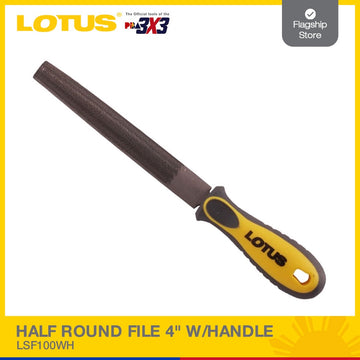 Lotus Half Round File 4" W/Handle LSF100WH