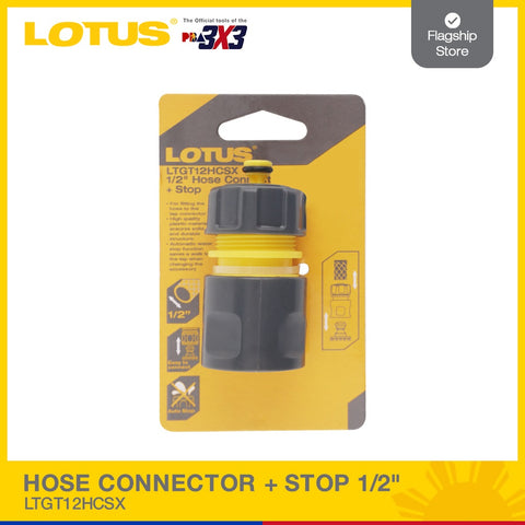 LOTUS HOSE CONNECTOR + STOP 1/2" LTGT12HCSX