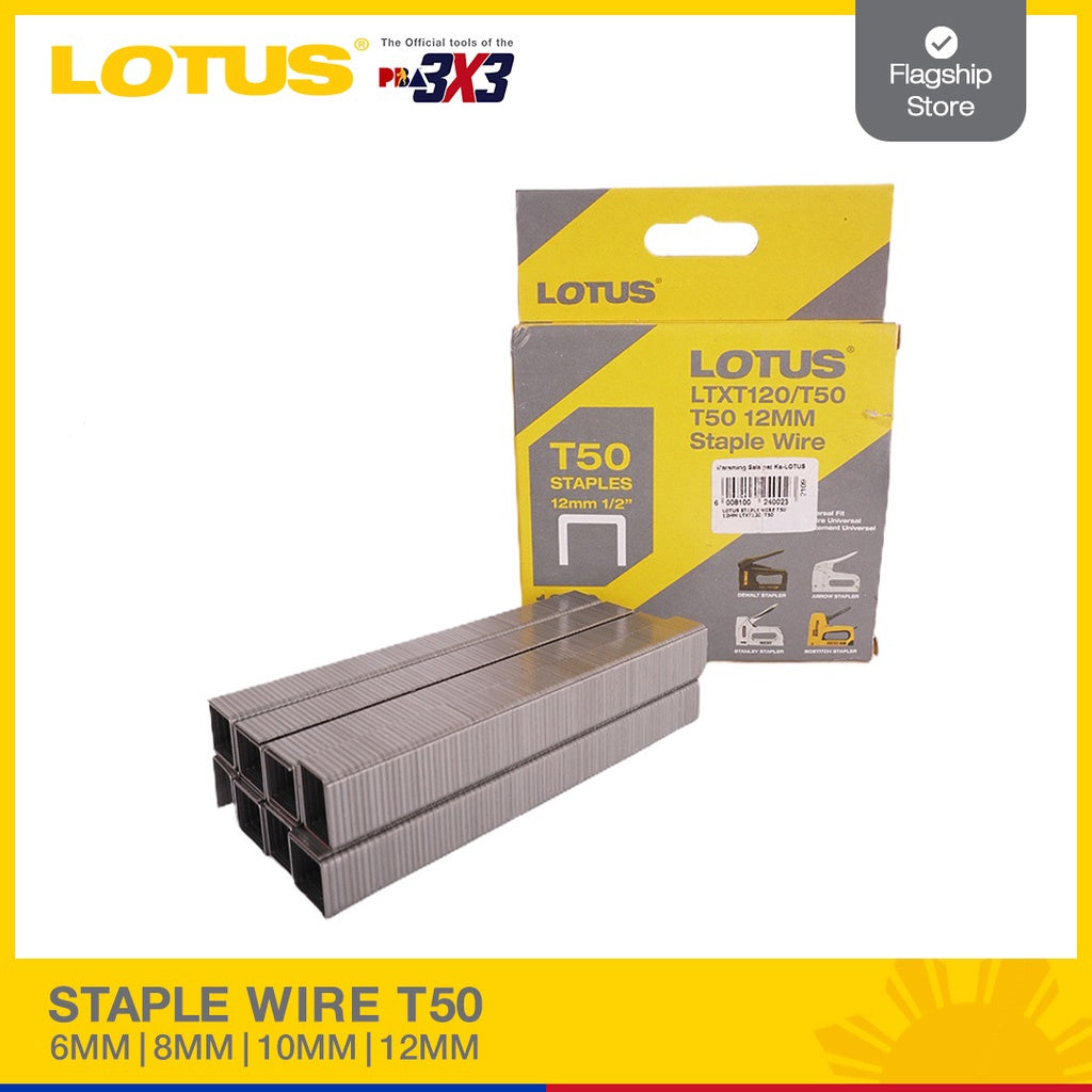 LOTUS STAPLE WIRE T50 12MM LTXT120/T50 Lotus Tools Philippines