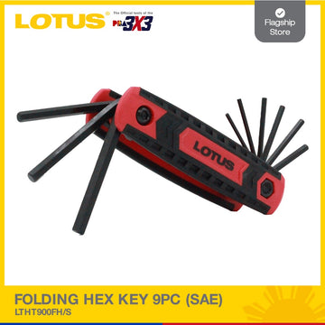 LOTUS FOLDING HEX KEY SET 9PC (SAE) LTHT90FHS