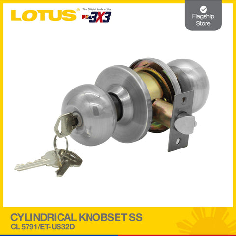 LOTUS CYLINDRICAL KNOBSET SS CL 5791/ET-US32D