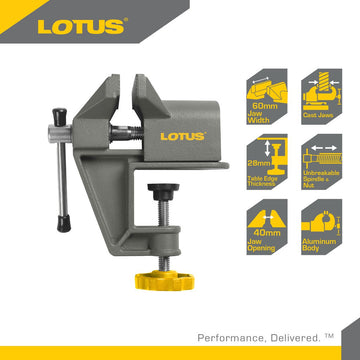 LOTUS FIXED TABLE VICE (MINI) 60MM LTHT60FVX