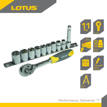 LOTUS SOCKET SET 3/8D 11PC LTSS3800