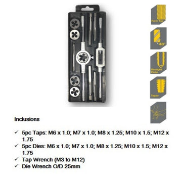 LOTUS TAP & DIE SET 12PC LTHT12TDX