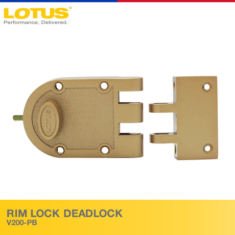 Lotus Rim Lock NighLatch V80-SN | DeadLock V200-PB - Door Hardware & Locks