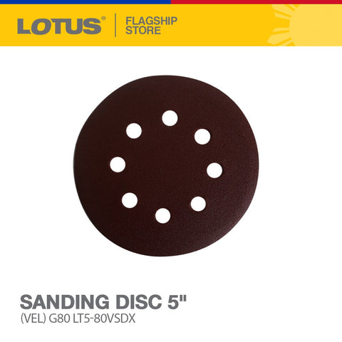 LOTUS SANDING DISC 5" (VEL) G80 LT5-80VSDX