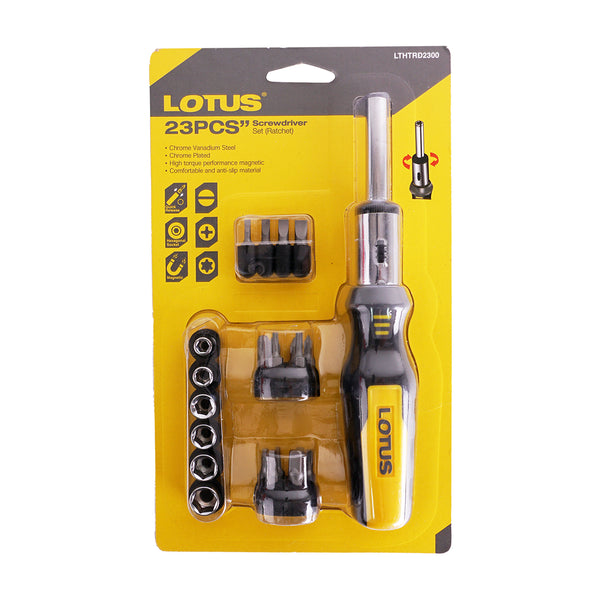 LOTUS SCREWDRIVER (RATCHET) 23/SET LTHTRD2300