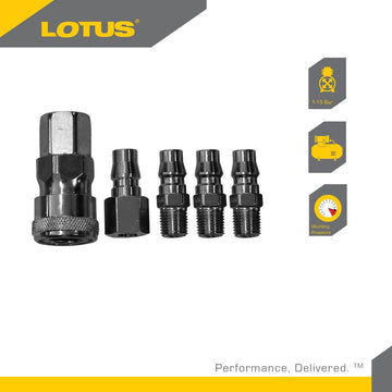 LOTUS QUICK COUPLER SET 5PC LQC505B