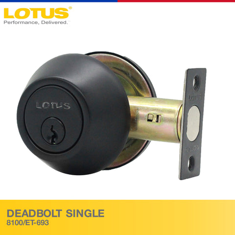 Lotus Deadbolt Single 8100/ET-693 | Double 8200/ET-693 - Door Hardware & Locks