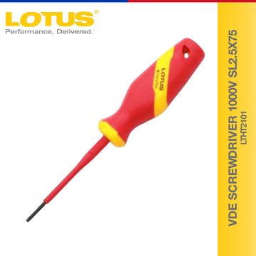 Lotus VDE Screwdriver 1000V SL2.5X75 LTHT2101 | SL3X100 LTHT2102 | SL4X100 LTHT2103 | Verband der Elektrotechnik  | Hand Tools | Electrical Tools