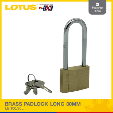 LOTUS BRASS PADLOCK LONG 30MM LE 100/30L