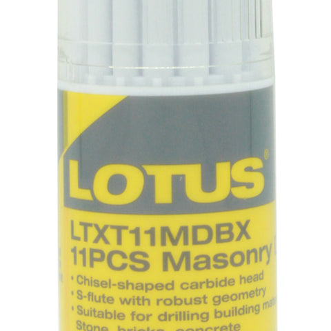 LOTUS MASONRY BIT SET 11PC LTXT11MDBX