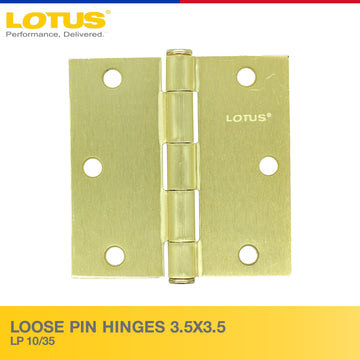 Lotus Loose Pin Hinges 4X4 LP 10/44 | 3.5X3.5 LP 10/35 | 3X3 LP 10/33 - Door Hardware & Locks