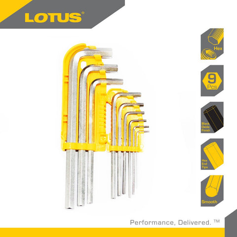 LOTUS HEX KEY SET LONG 9PC (MET) LTHT90HSLM