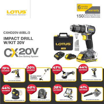 Lotus Brushless Impact Drill with / Kit 20V CXDS20V-310BL/2 - With Freebie