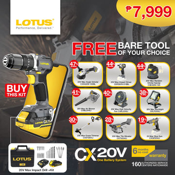 Lotus Brushless Impact Drill with / Kit 20V CXDS20V-310BL/2 - With Freebie