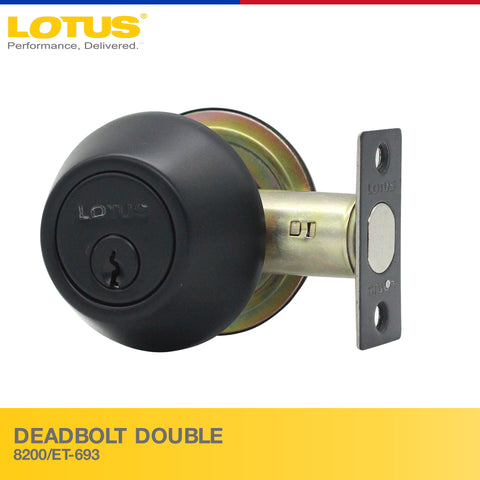 Lotus Deadbolt Single 8100/ET-693 | Double 8200/ET-693 - Door Hardware & Locks