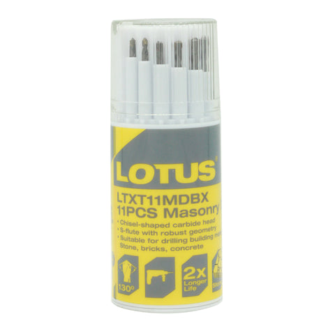 LOTUS MASONRY BIT SET 11PC LTXT11MDBX