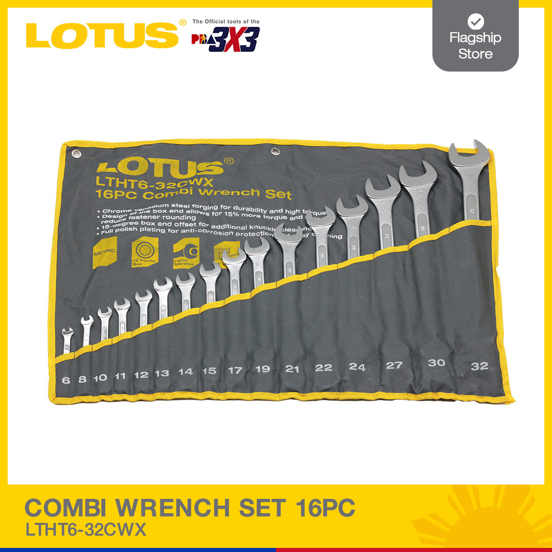 LOTUS COMBI WRENCH SET 16PC LTHT632CWX Lotus Tools Philippines