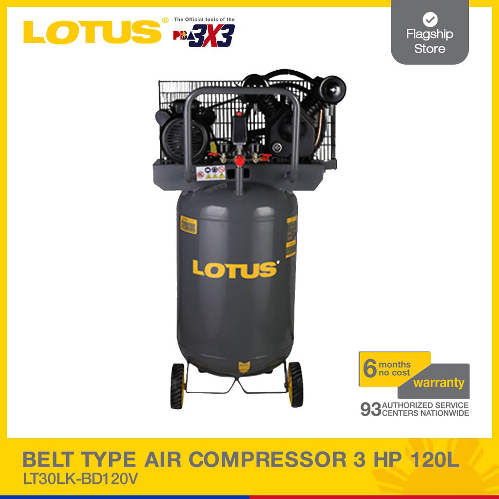 LOTUS AIR COMP (BELT) 3HP 120L LT30LK-BD120V