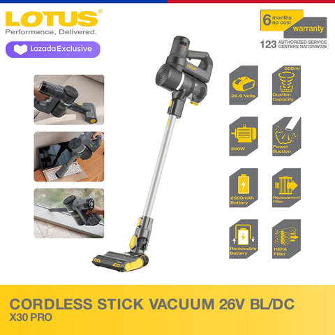 Lotus Cordless Stick Vacuum 26V BL/DC X30 PRO