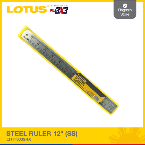 Lithco Ruler Lotus Steel Ruler 12